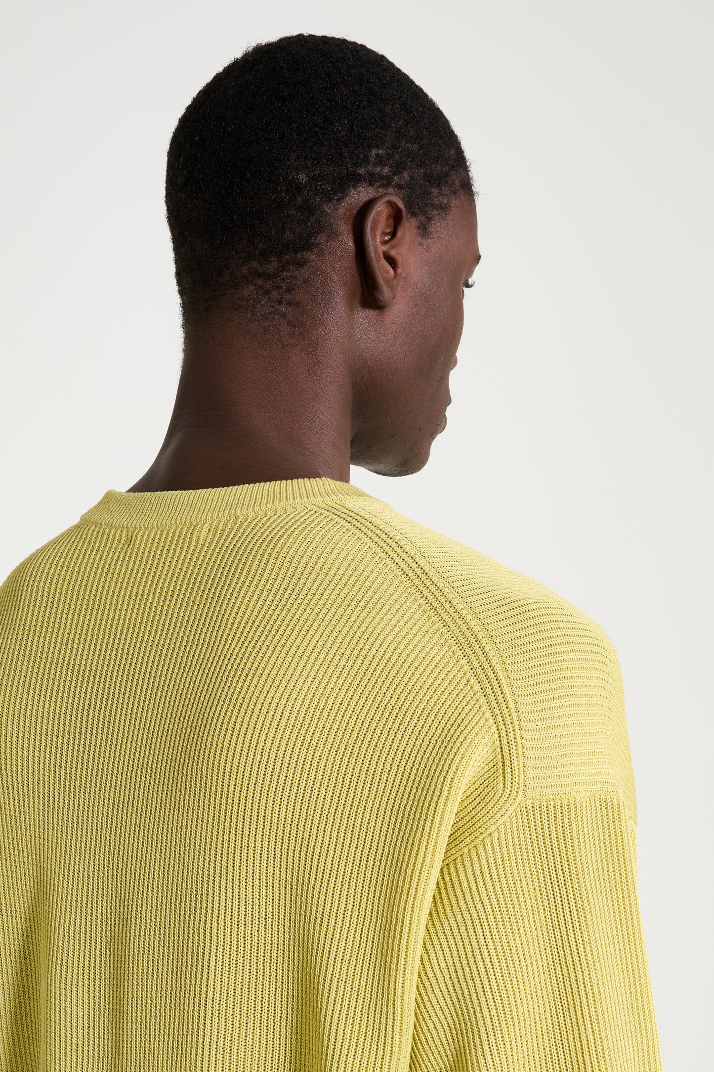 Auralee Flat Yarn Rib Knit P/O Dusty Yellow
