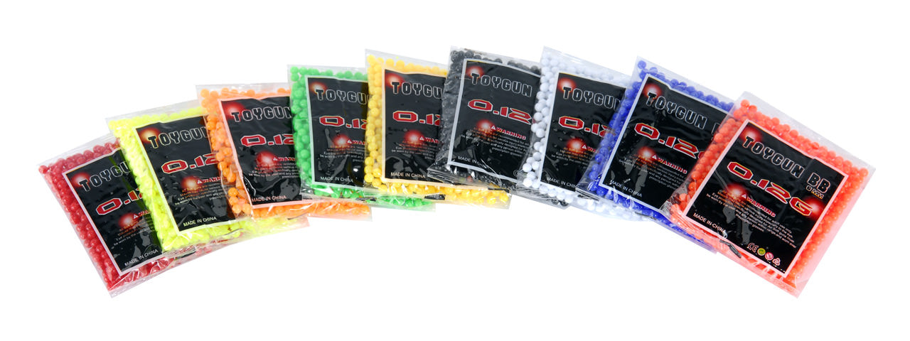 0.12g 6mm BBs Pellets, 850 Rounds per Polybag, Mixed Colors