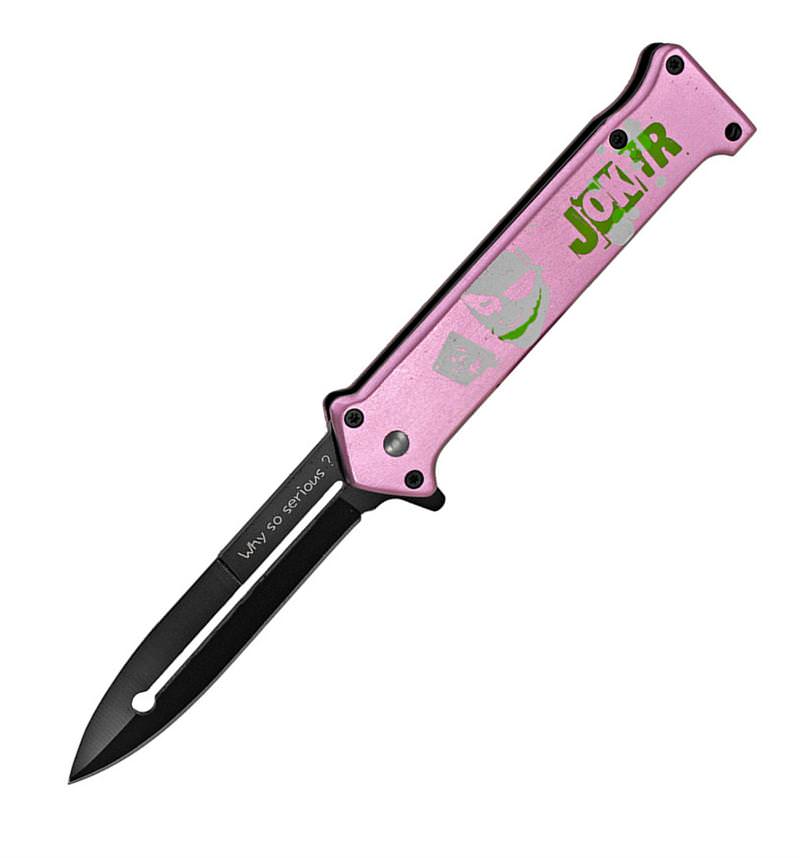 Joker Spring Assist 'Legal Automatic' Knife Purple - TOPHATTER'S ARMORY DEALS