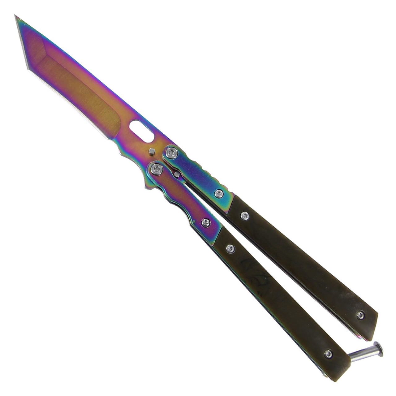 4" Tanto Blade Lightning Strike Titanium Knife
