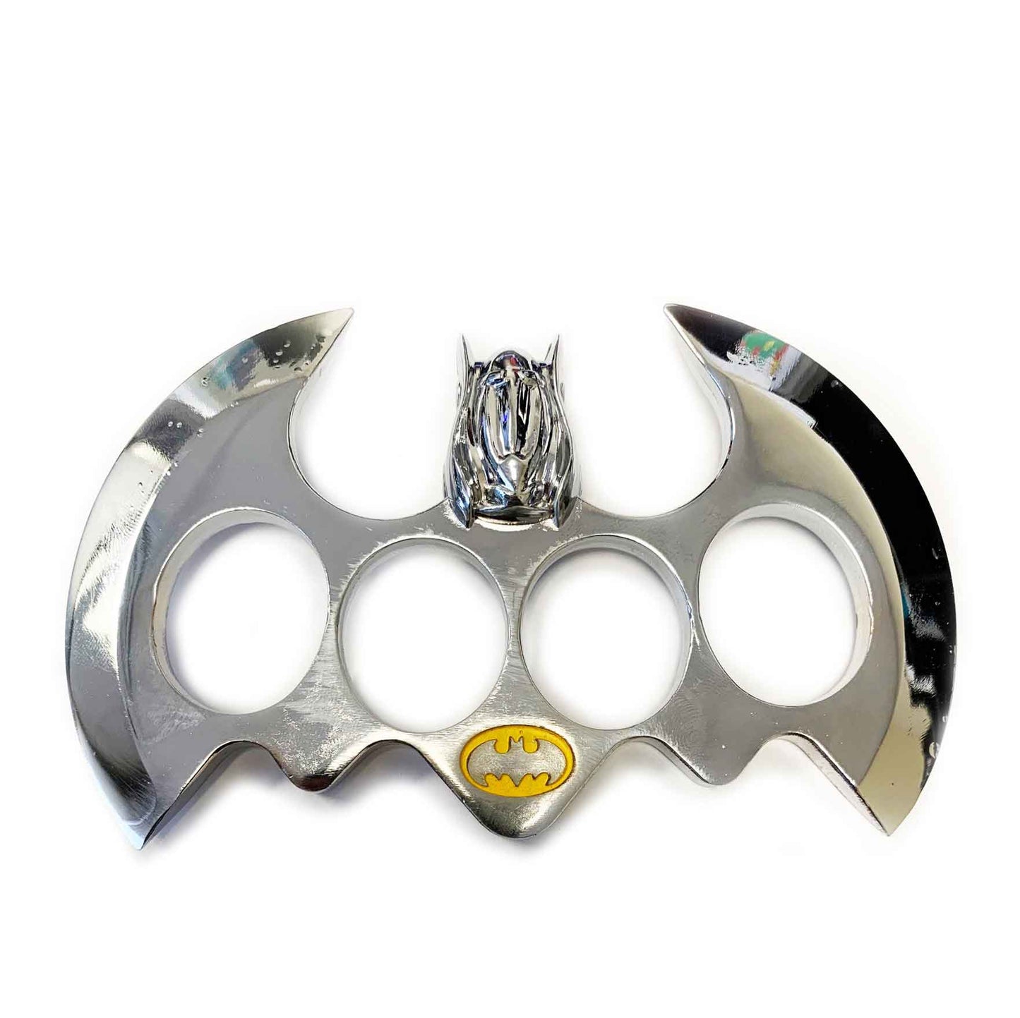 Self Defense Bat Metal Knuckles, Silver Throwing Knife