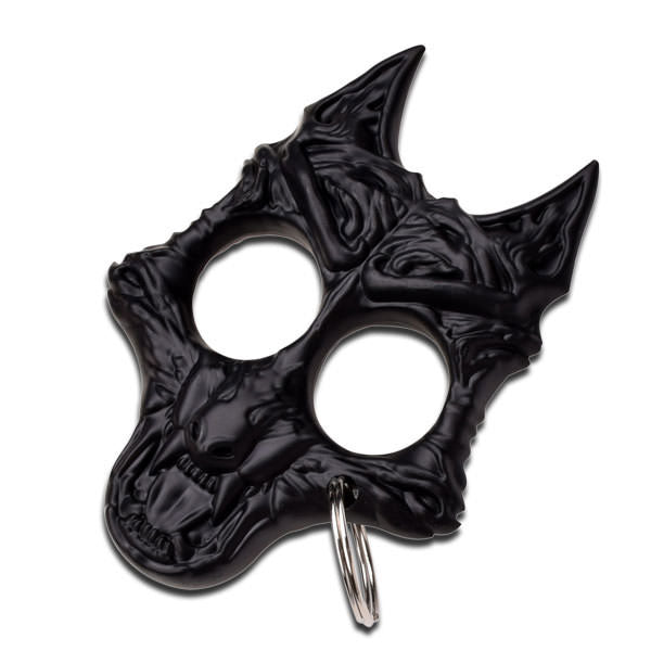 Black Wolf Self Defense Keychain Knuckle
