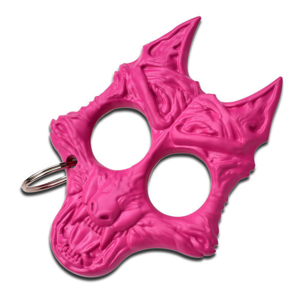 Pink Hard Plastic Twilight Werewolf Knuckle Defense Keyring