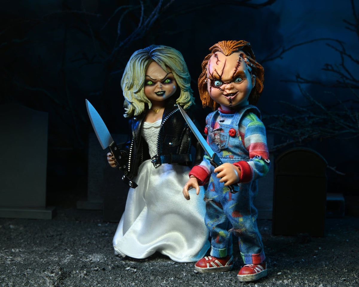 Bride of Chucky – Chucky & Tiffany Clothed Action Figure 2-Pack