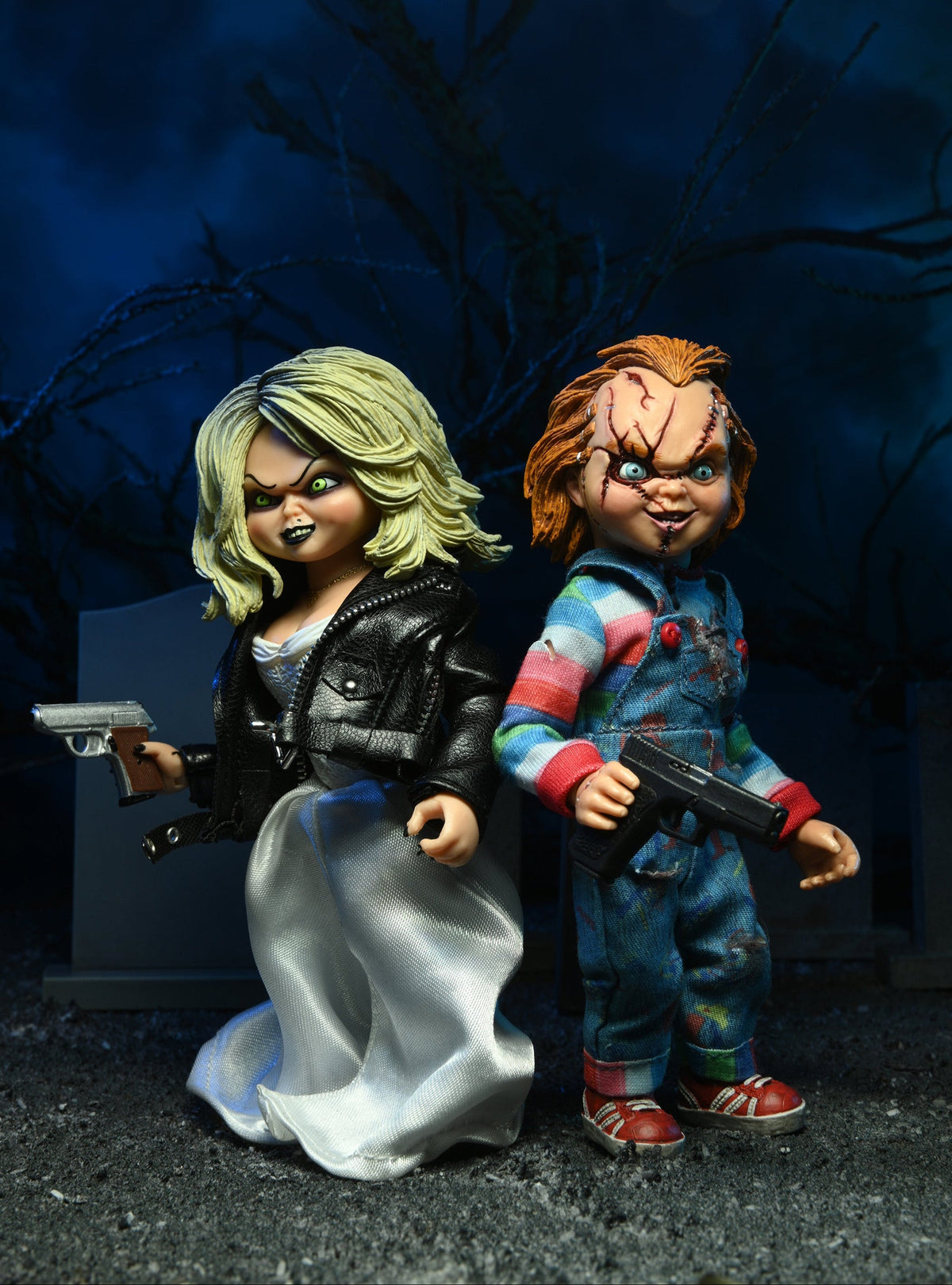 Bride of Chucky – Chucky & Tiffany Clothed Action Figure 2-Pack