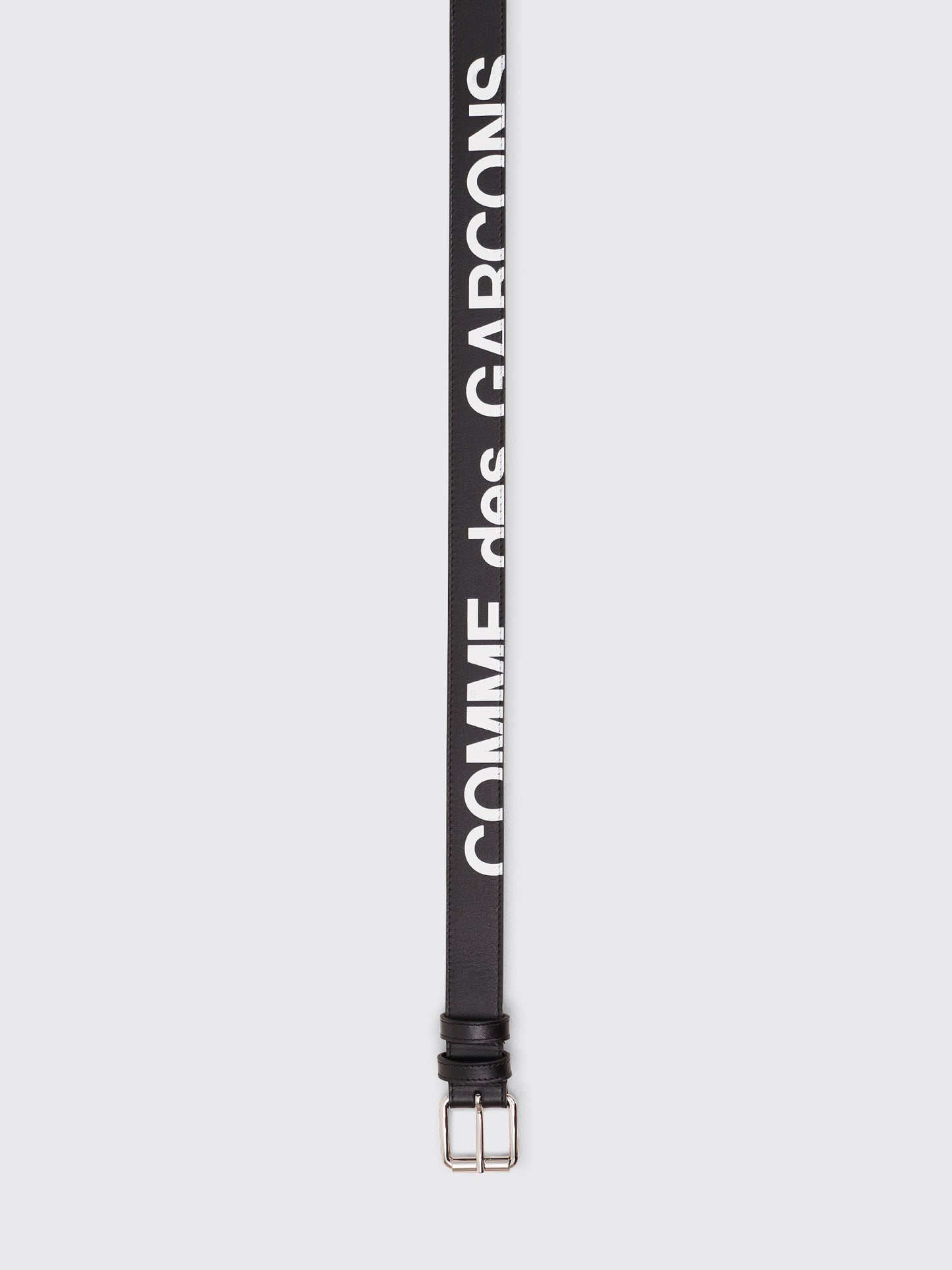 Comme des Garçons Wallet Huge Logo Leather Belt Black