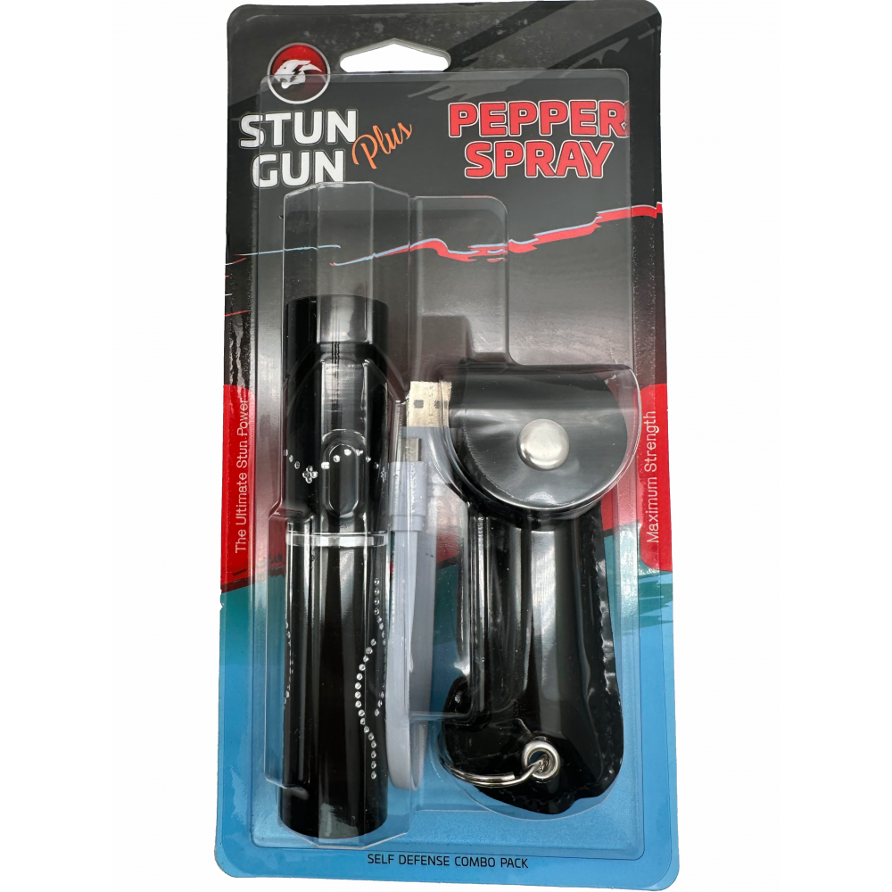 Black Lipstick Stun Gun and Pepper Spray Combo for Self Defense - TOPHATTER'S ARMORY DEALS