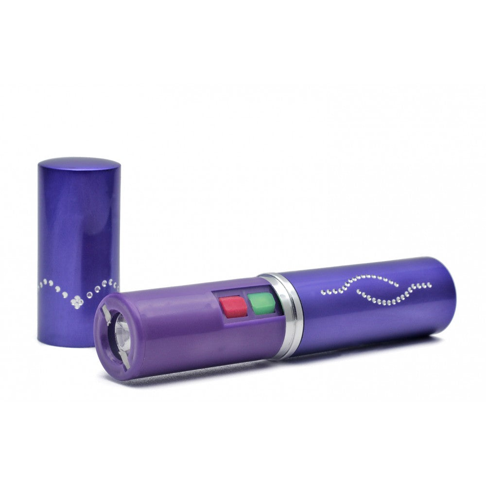 Electrika Lipstick 2.5 Million Volt Stun Gun Purple - 100 Lumen LED Flashlight