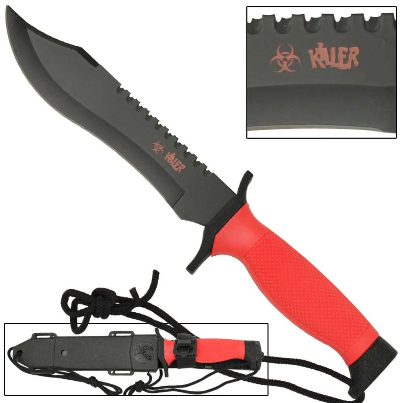 12 Inches Red Survival Bowie Knife