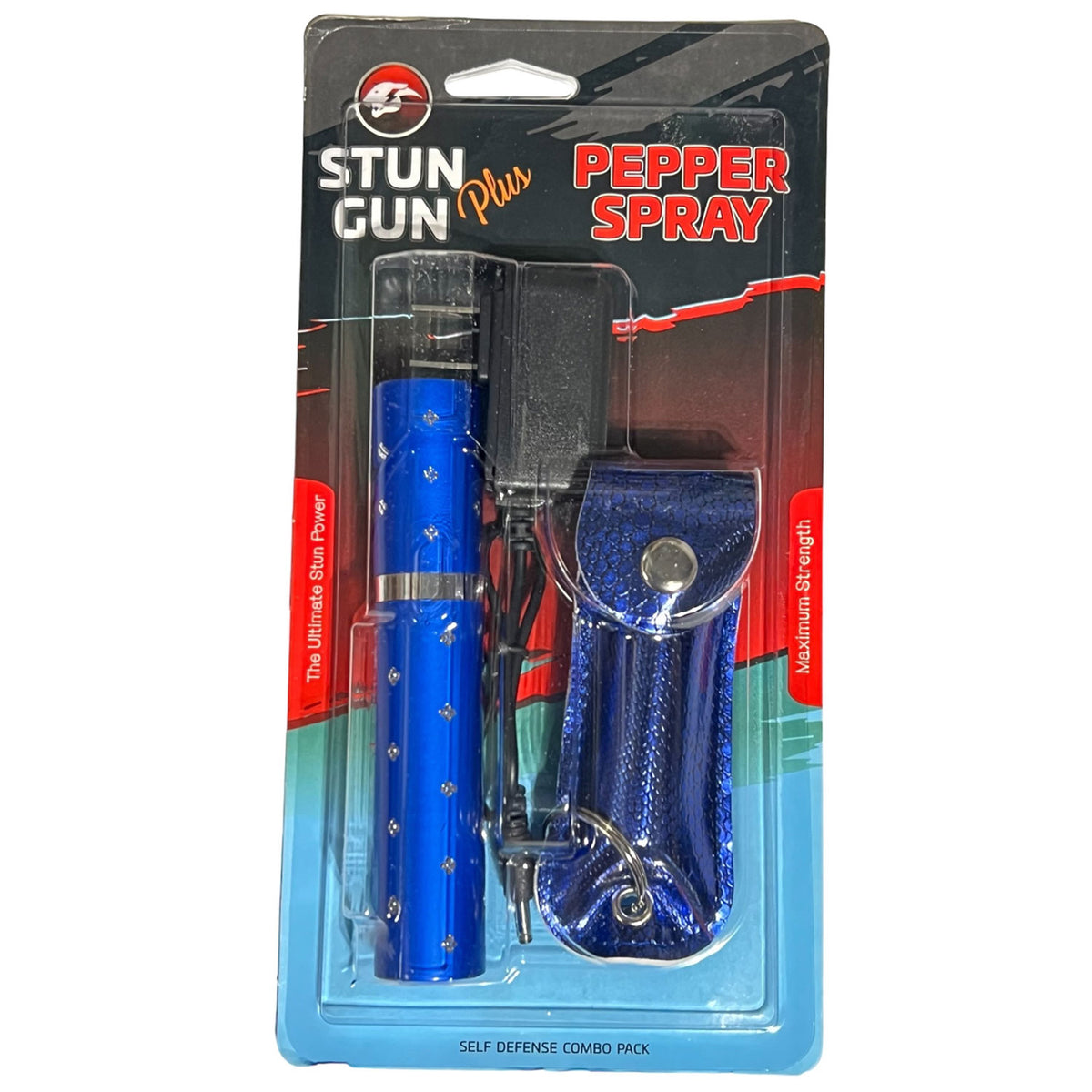 Blue Lipstick Stun Gun and Pepper Spray Combo for Self Defense - TOPHATTER'S ARMORY DEALS