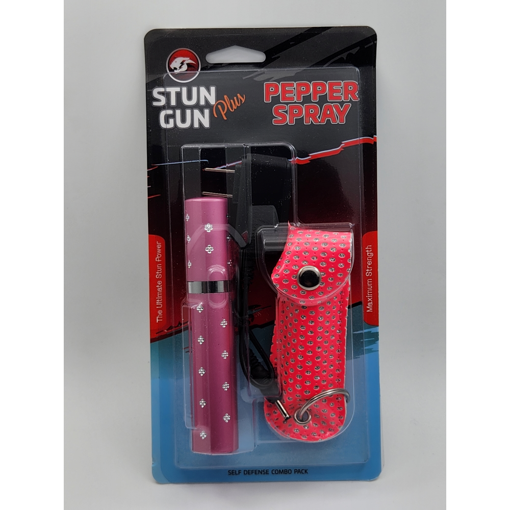 Pink Lipstick Stun Gun and Pepper Spray Combo for Self Defense - TOPHATTER'S ARMORY DEALS