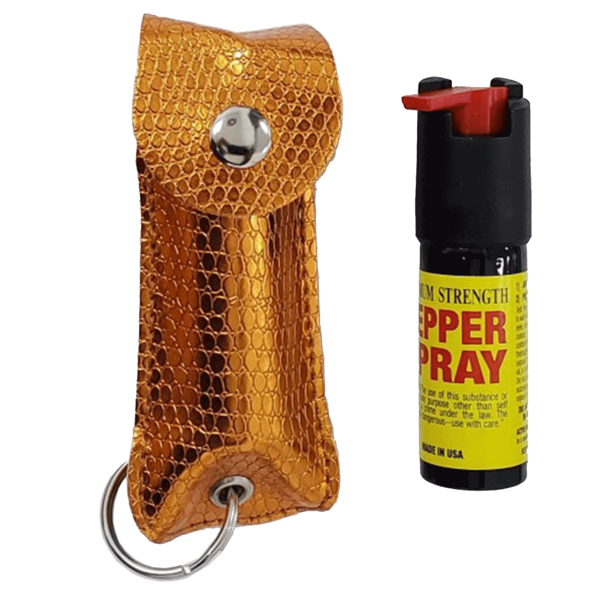 Snake Skin Pattern Personal Defense Pepper Spray OC-18 1/2 oz - Orange - TOPHATTER'S ARMORY DEALS