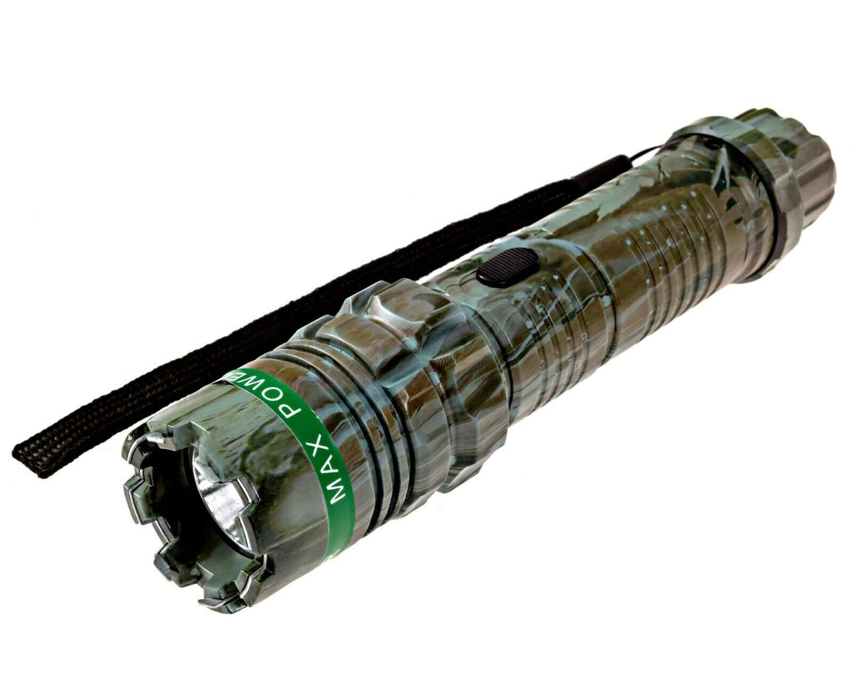 Stun Gun Tactical High Powered Flash Light Rechargeable Defense CAMO - TOPHATTER'S ARMORY DEALS