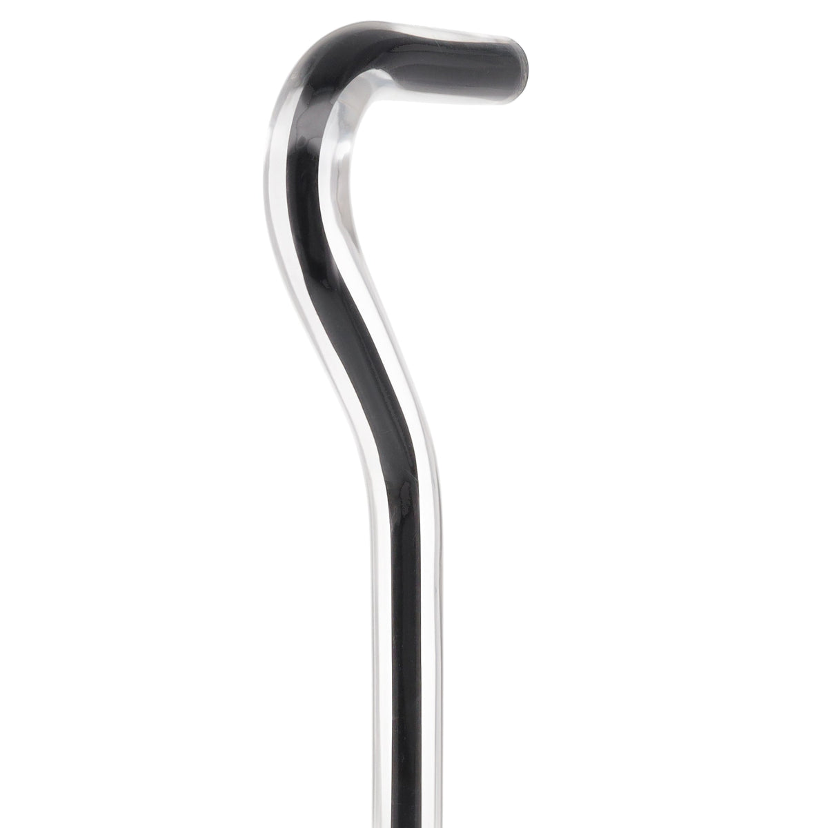 Dr. House Inspired Flame Cane "The Phoenix" - Clear Acrylic, Black Stripe