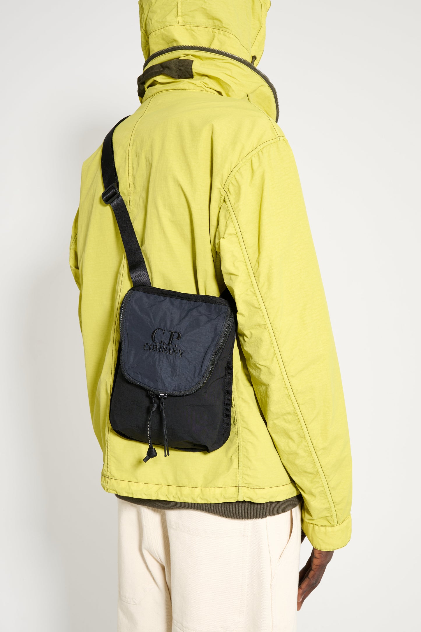 C.P. Company Plain Paper Touch Shoulder Bag Black