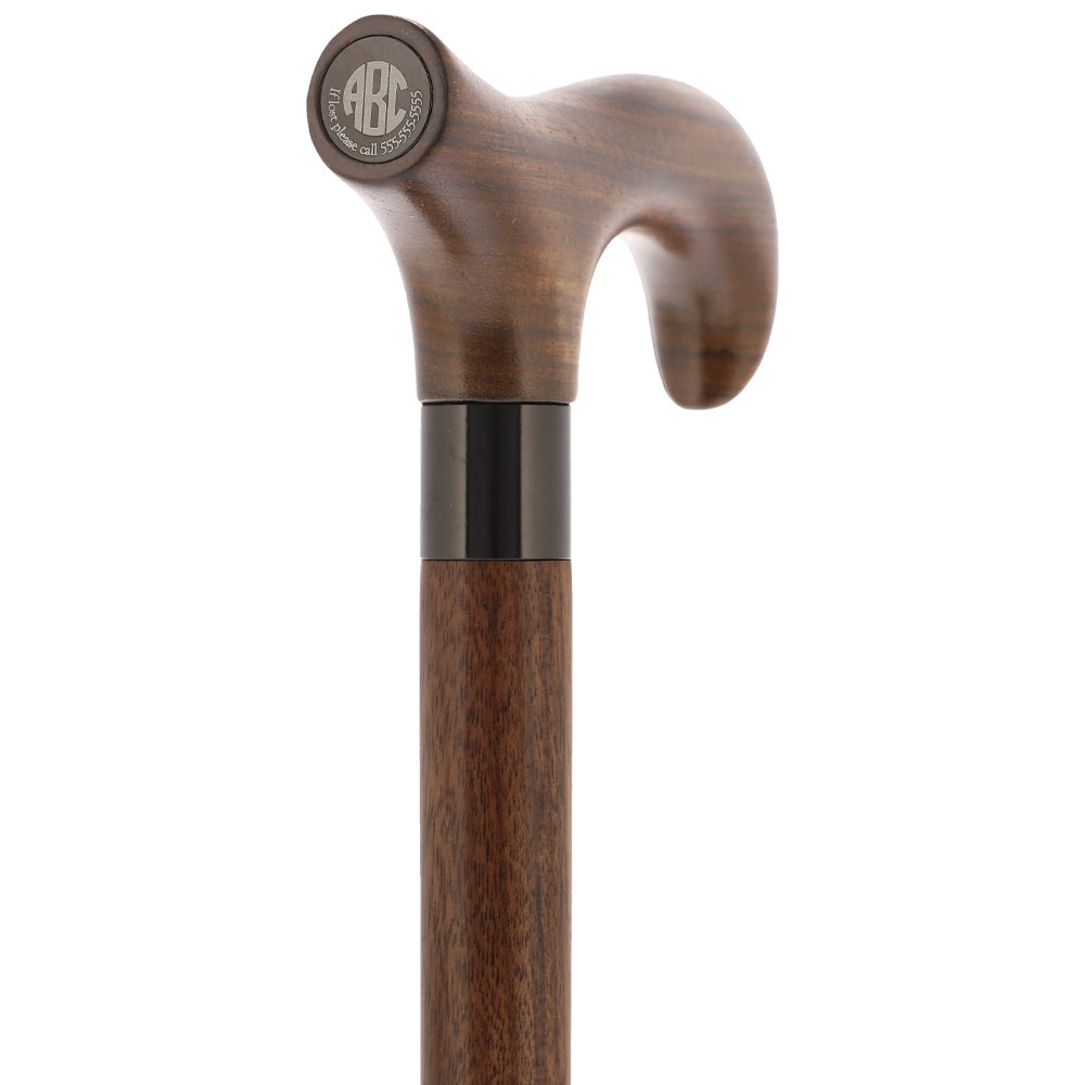 Custom-Engraved Wooden Cane: Choose Color & Personalize