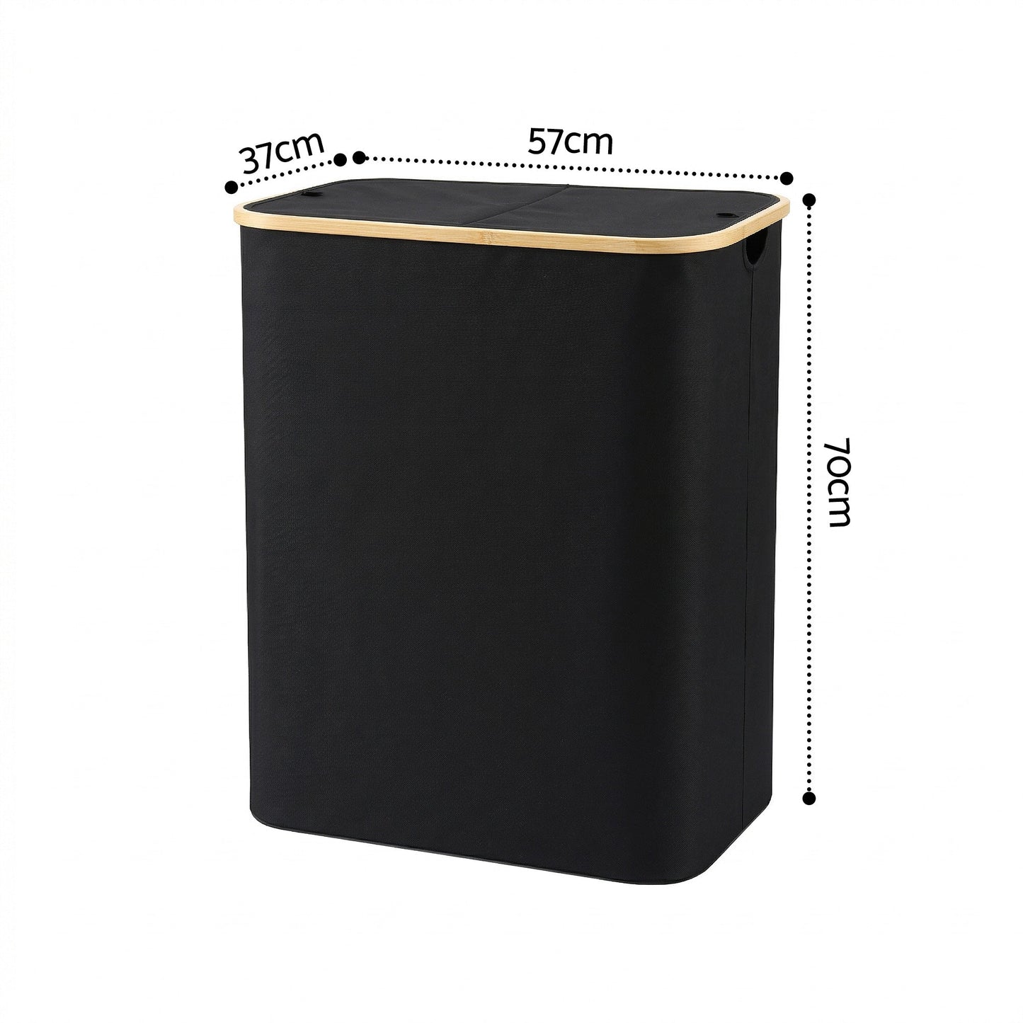 2-Section Foldable Laundry Basket with Removable Bags