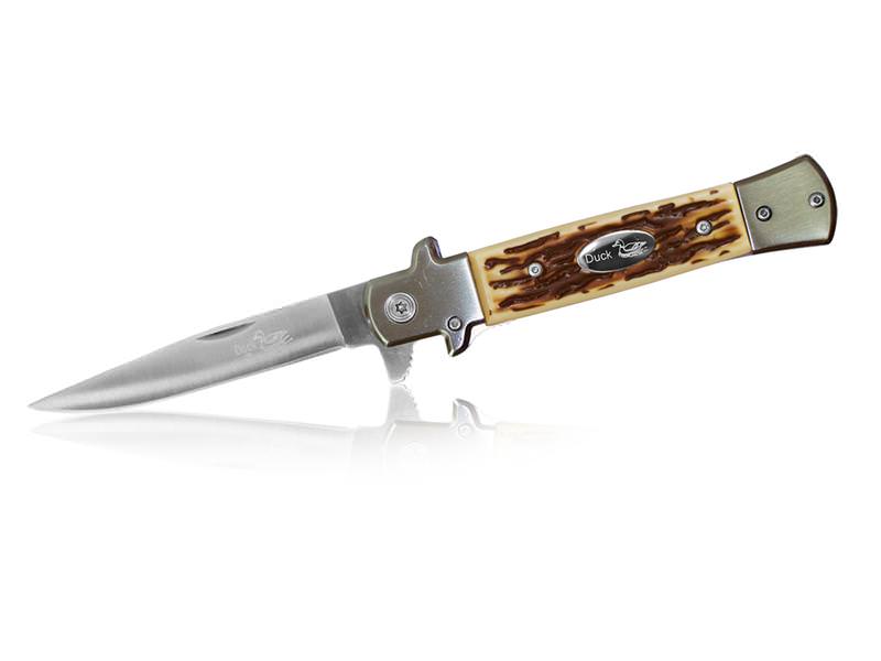 Bone Handle German Style Stiletto Spring Assisted Knife - TOPHATTER'S ARMORY DEALS