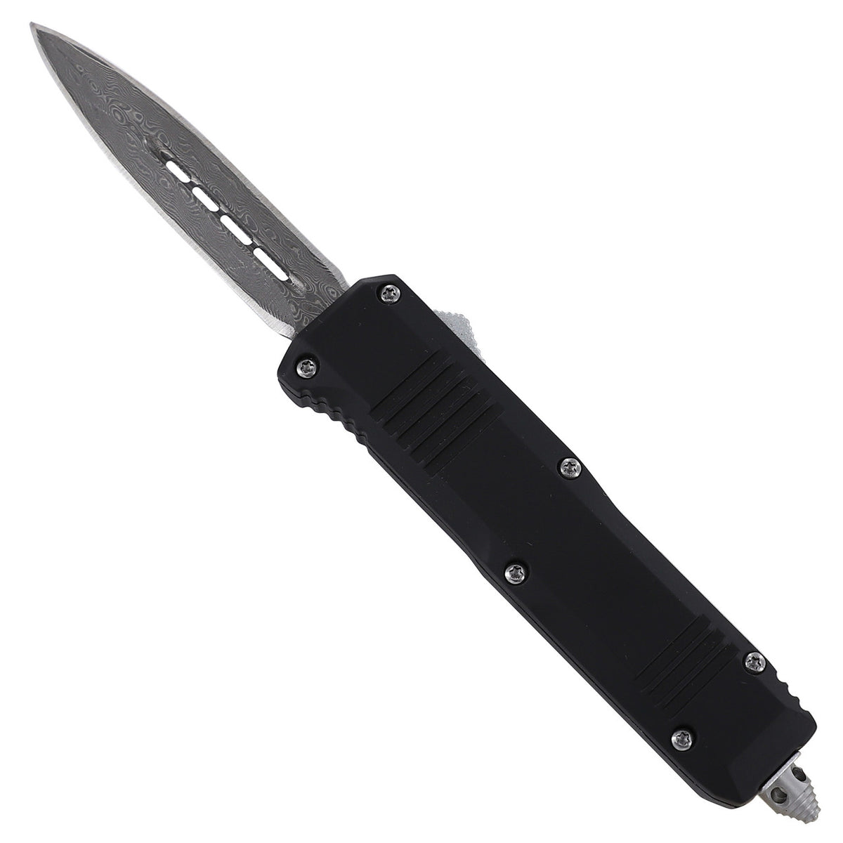 7" Needlepoint Compact Automatic Dual Action Out The Front Knife - TOPHATTER'S ARMORY DEALS