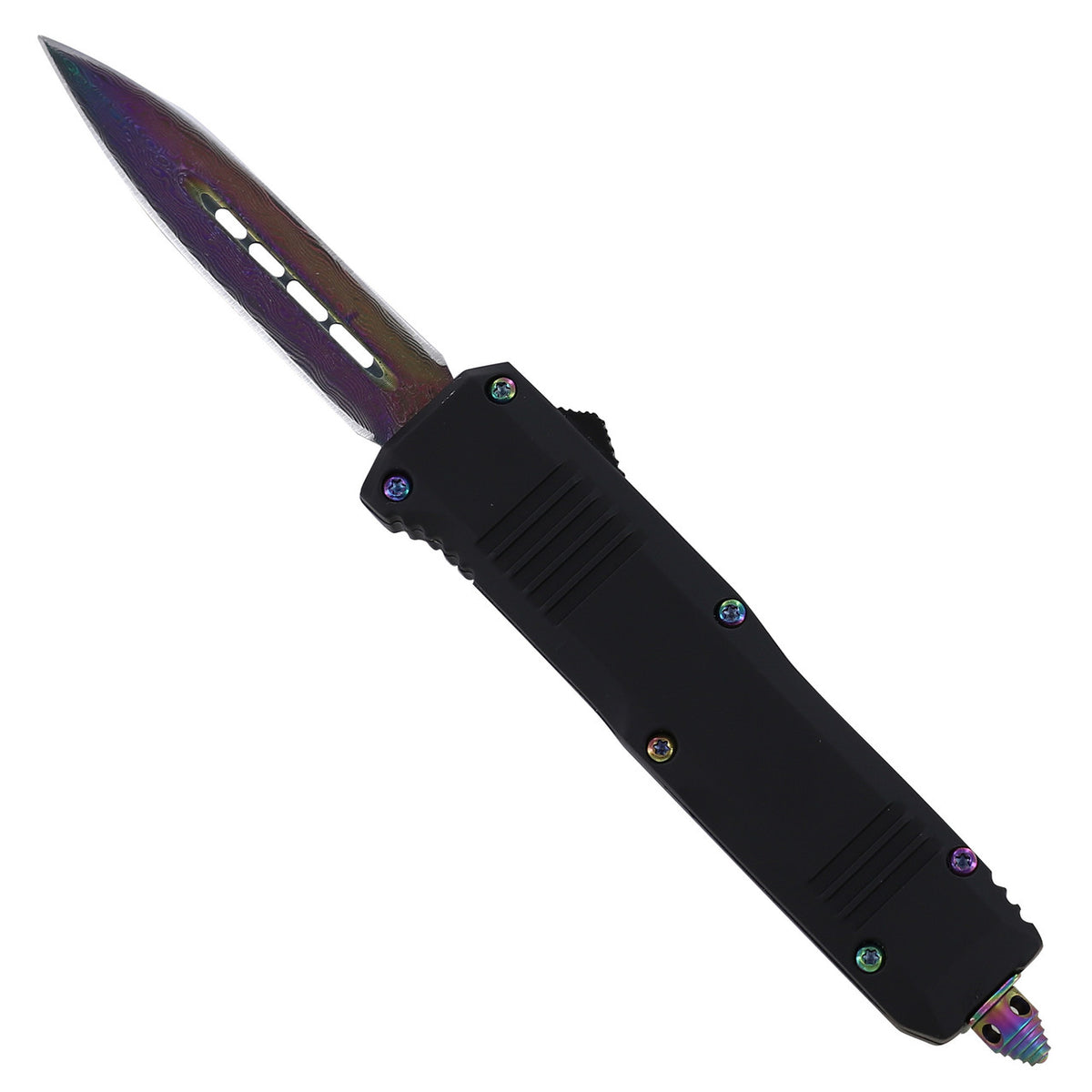 7" Toxic Traits Titanium Spear Point Compact Automatic OTF Knife - TOPHATTER'S ARMORY DEALS