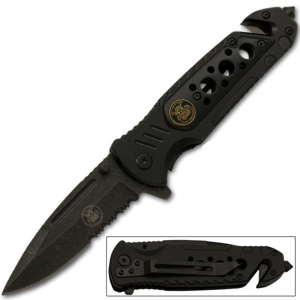 Don't Tread On Me Tactical Rescue Spring Assisted Knife - TOPHATTER'S ARMORY DEALS