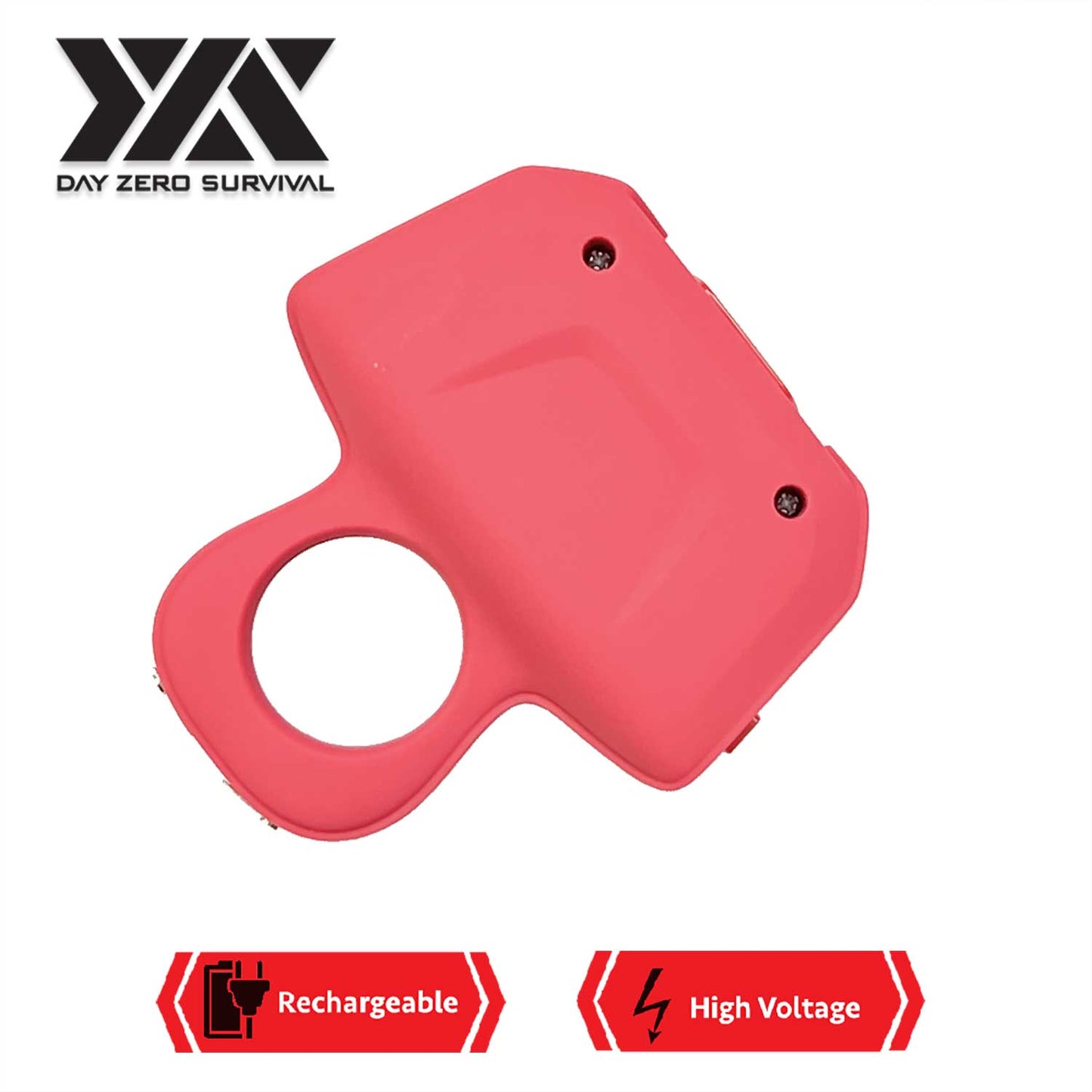 DZS Pink Ring Self Defense Knuckle Mini Stun Gun Rechargeable