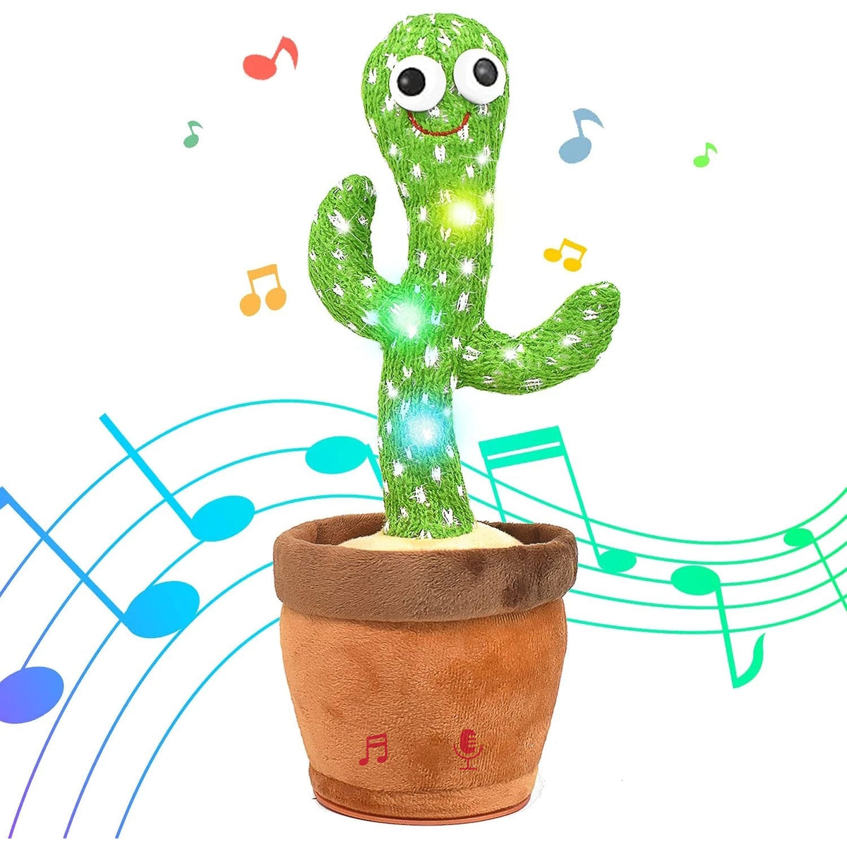 Dancing Cactus Mimicking Toy, USB-C Rechargeable