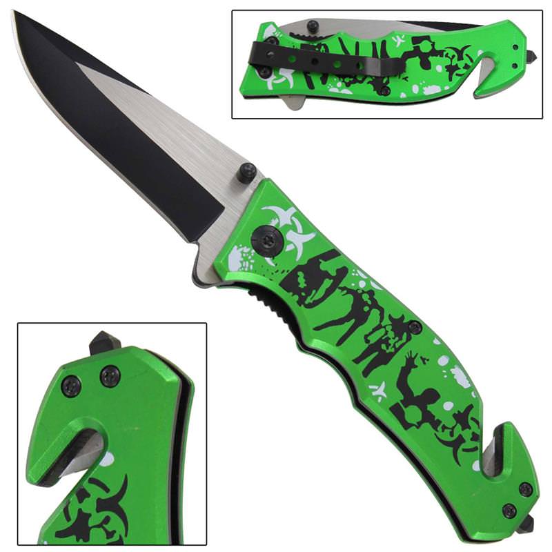 Dead of Night Infectious Zombie Spring Assisted Knife