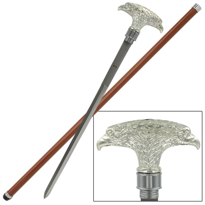 Double American Eagle Walking Sword Cane - TOPHATTER'S ARMORY DEALS