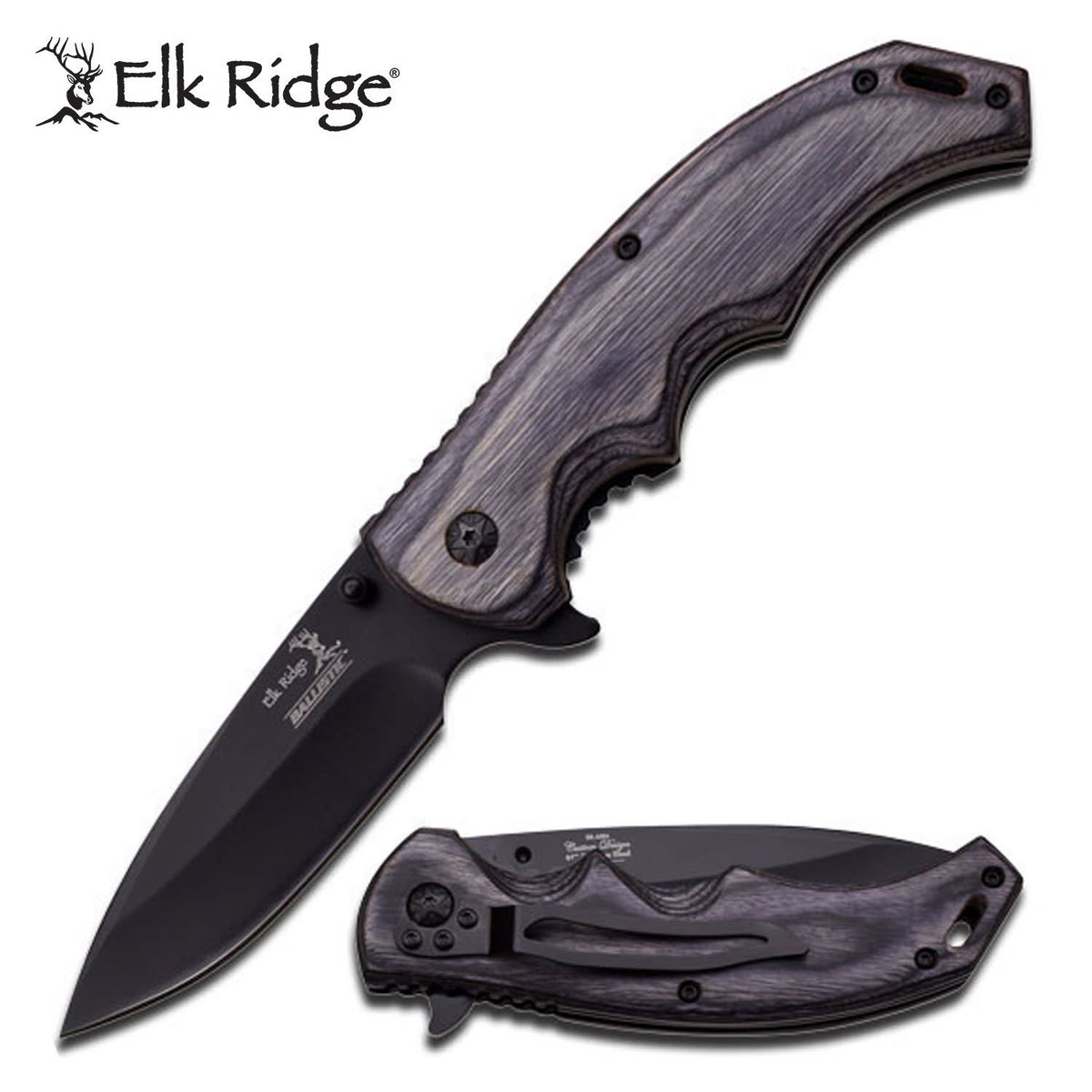 Tormentor Gray Pakkawood Spring Assisted Knife - TOPHATTER'S ARMORY DEALS