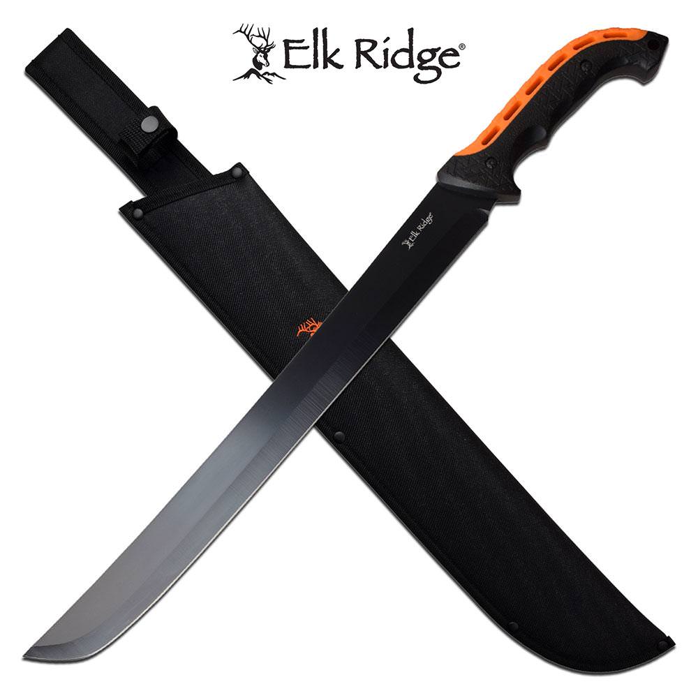 Elk Ridge 23 Inch Full Tang Fixed Blade Machete Knife Plain Blade