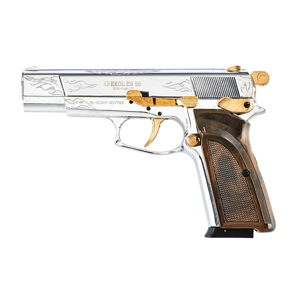 ES 66 Embroidered Gold .177 Cal. Full Metal CO2 BB Air Pistol 492 FPS - TOPHATTER'S ARMORY DEALS