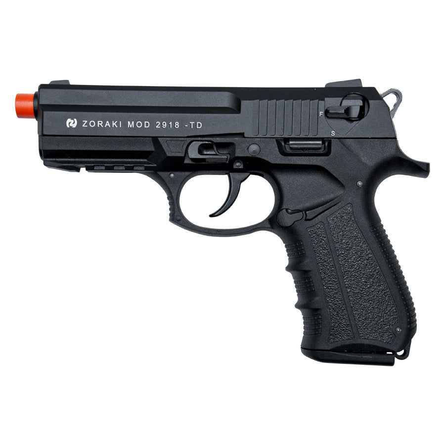 Zoraki Front Firing 2918 Black Finish 9mm Blank Gun Pistol - TOPHATTER'S ARMORY DEALS