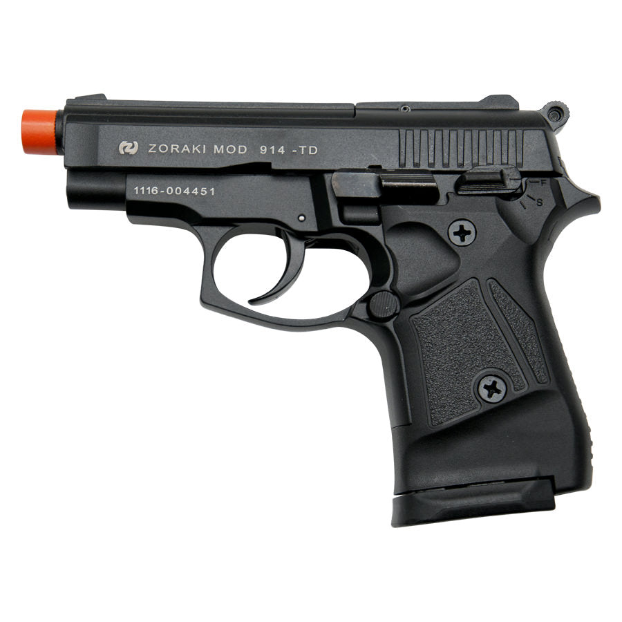Zoraki Front Fire Black M914 Full Auto 9mm Blank Gun Machine Pistol - TOPHATTER'S ARMORY DEALS