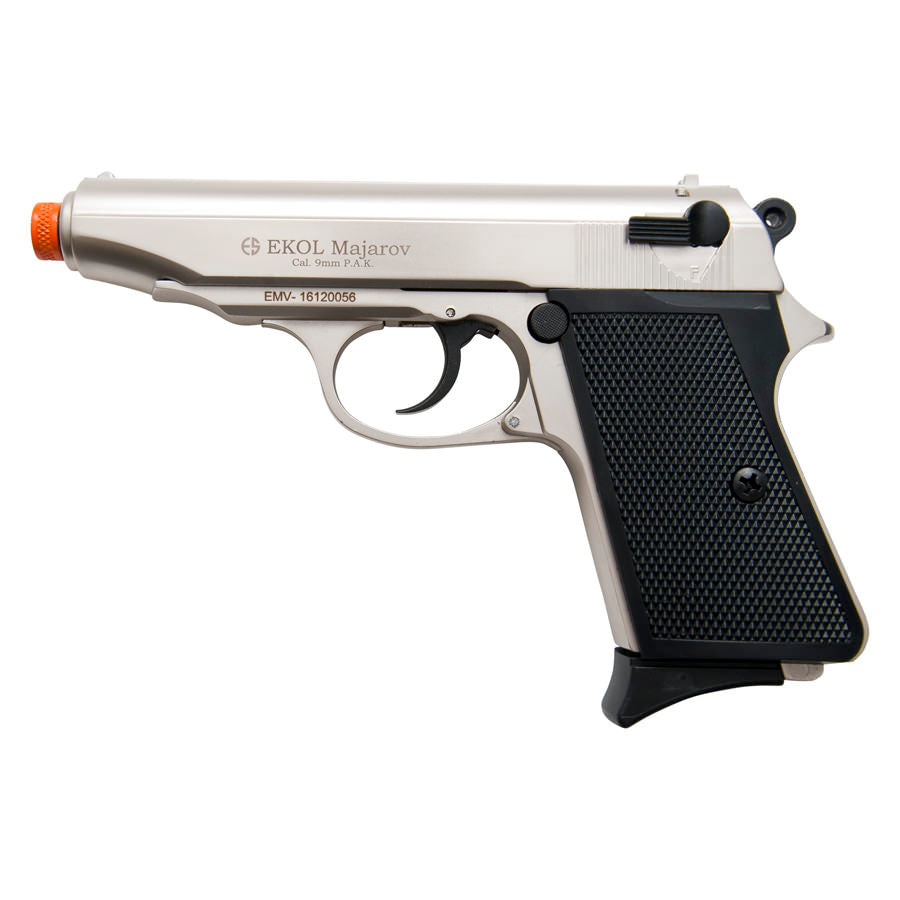 Majarov Semi Automatic Front Firing Blank Gun Satin Finish