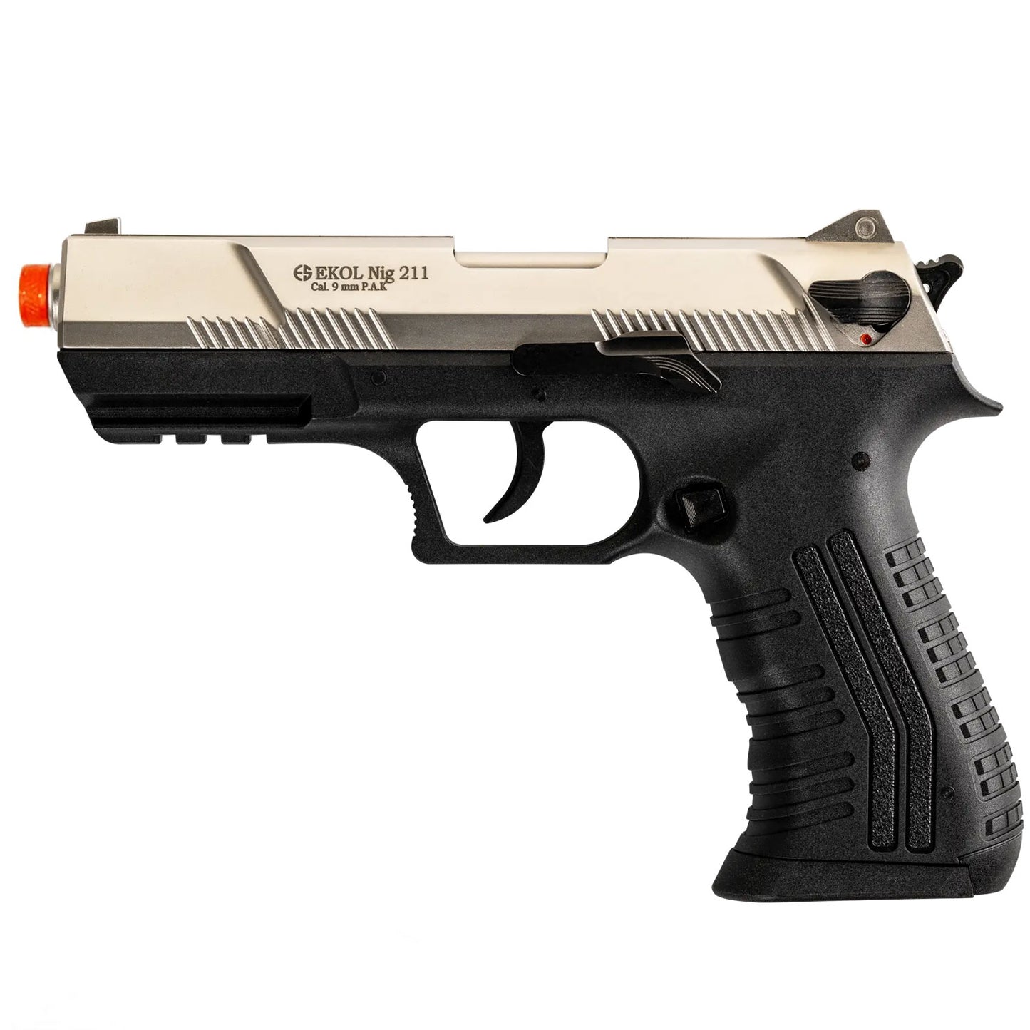 NIG 211 Front Firing Blank Gun Pistol Satin Finish
