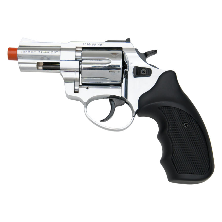 Zoraki R1 2.5" Barrel Revolver Chrome Finish - 9mm Front Firing Blank Gun - TOPHATTER'S ARMORY DEALS