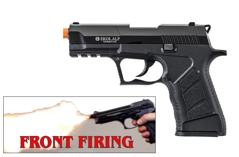 EKOL ALP Black Finish 9mm Sub-Compact V92F Front Firing Blank Gun
