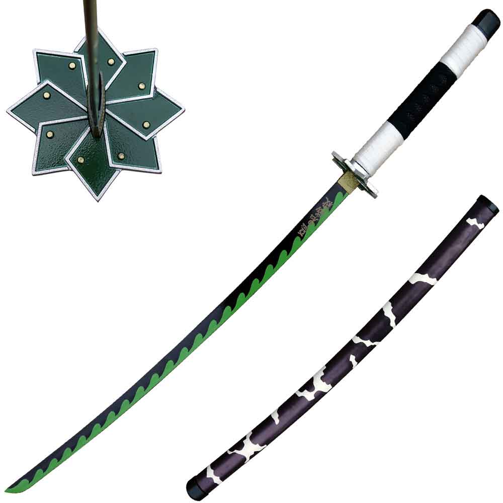 41" Steel Anime Sanemi Shinazugawa Demon Katana Sword - TOPHATTER'S ARMORY DEALS