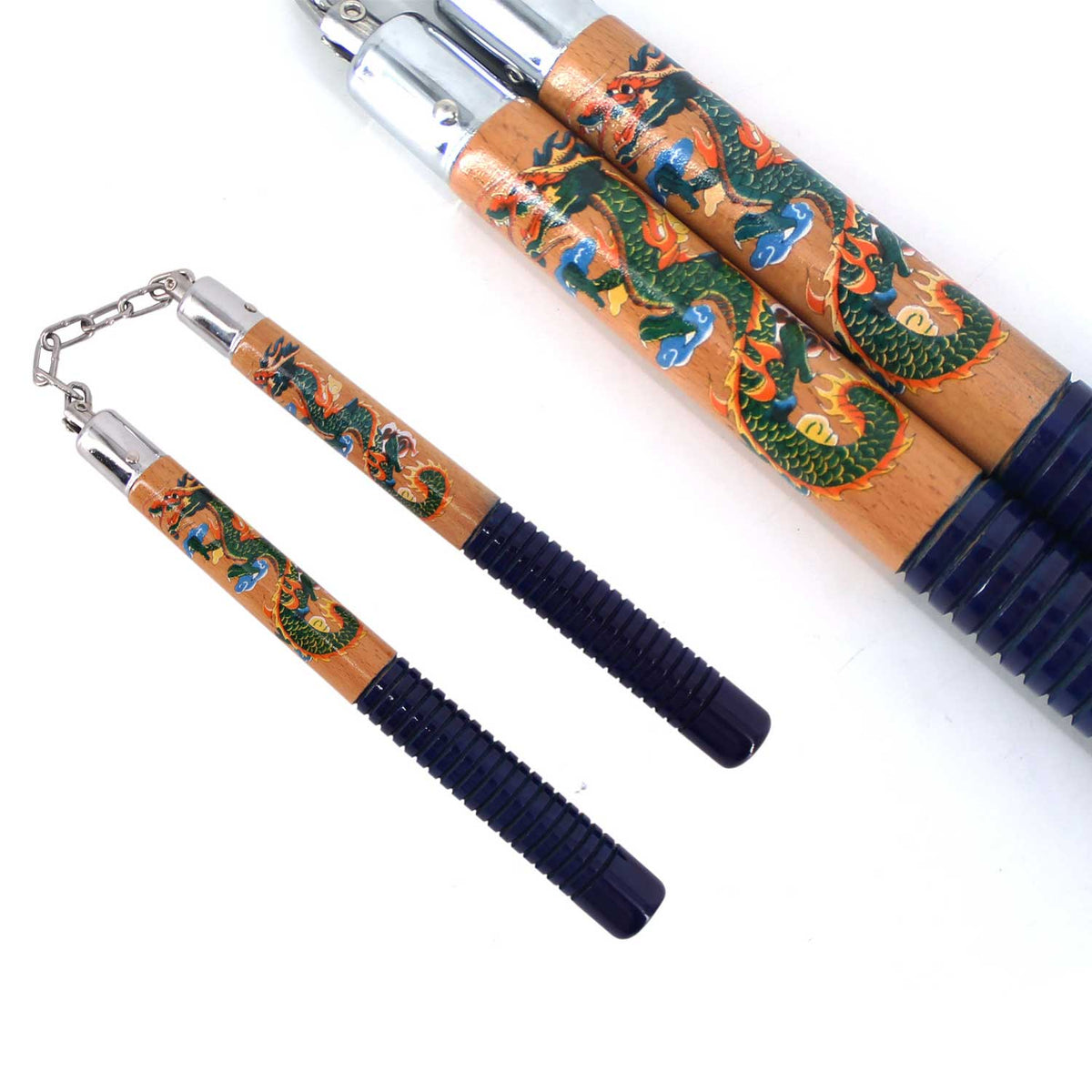 12" Chinese Dragon Hardwood Nunchaku - TOPHATTER'S ARMORY DEALS