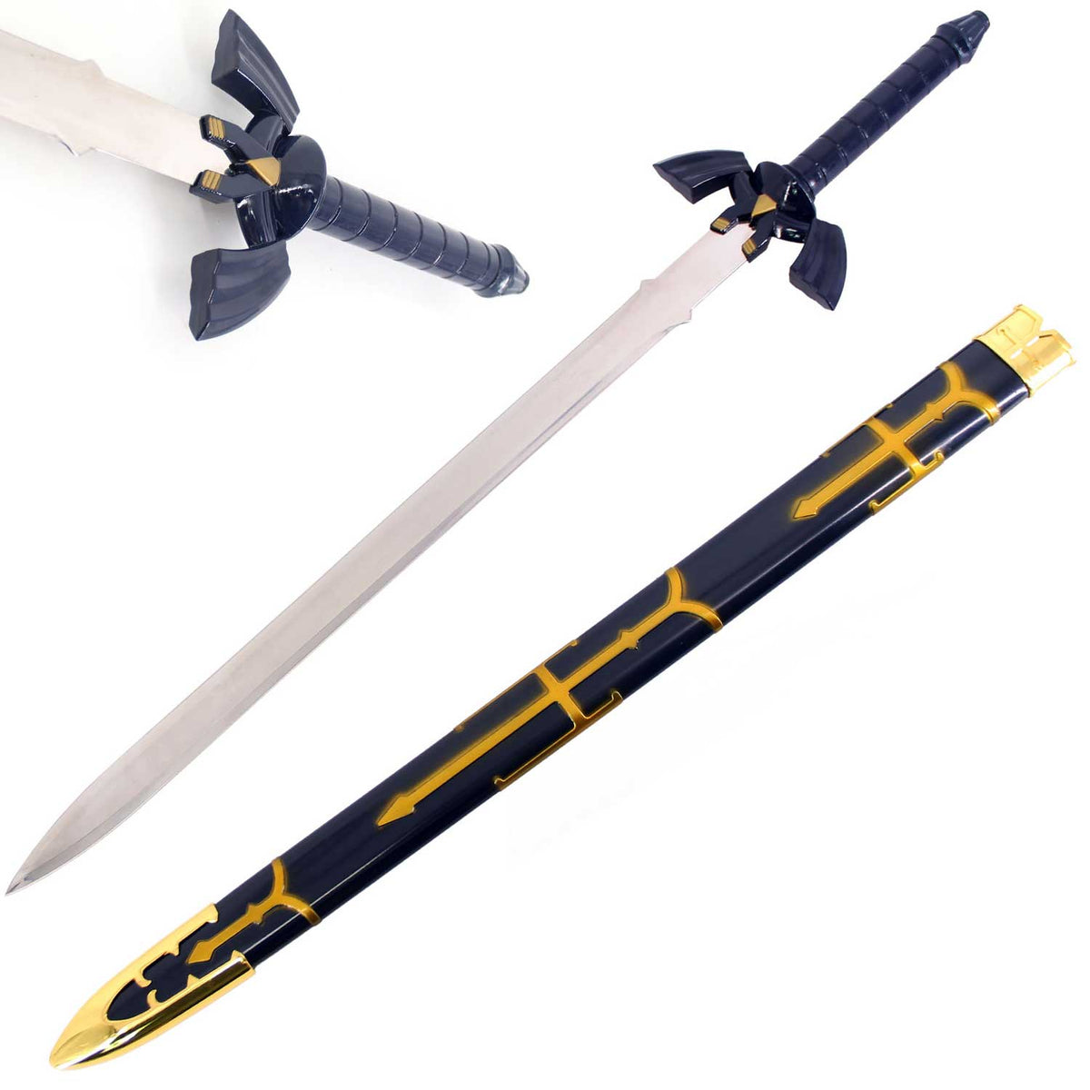 46" Accurate Twilight Princess Zelda Link Master Sword with Scabbard - TOPHATTER'S ARMORY DEALS