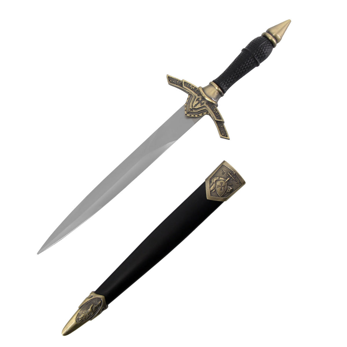 Crusader Golden Cross Medieval Dagger - TOPHATTER'S ARMORY DEALS