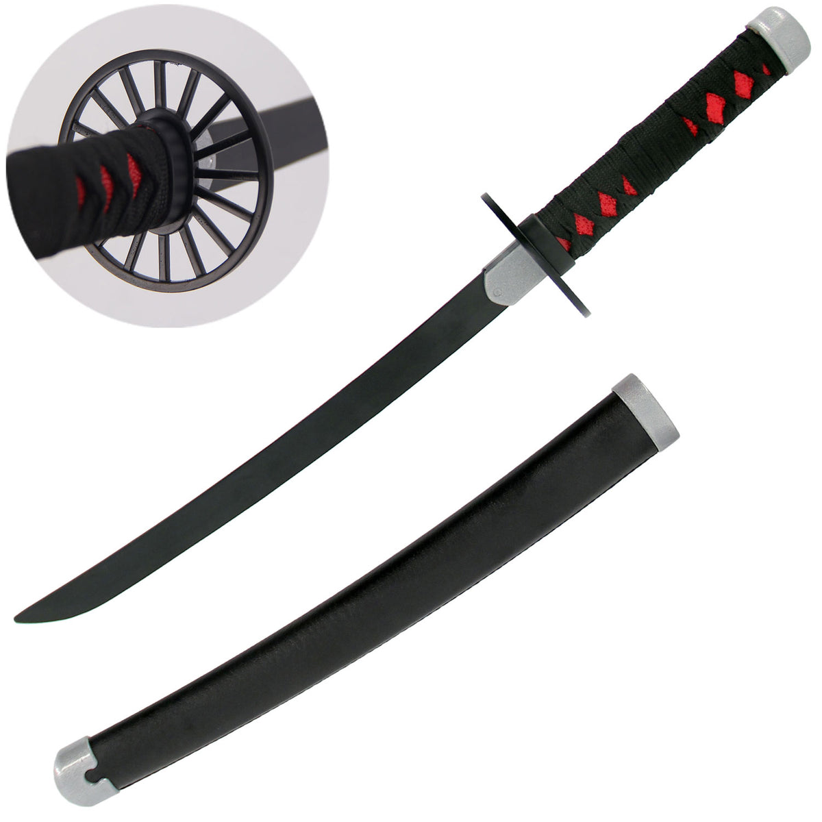 Tanjiro Kamado's Black Nichirin Miniature Katana - Tanjiro Sword - TOPHATTER'S ARMORY DEALS