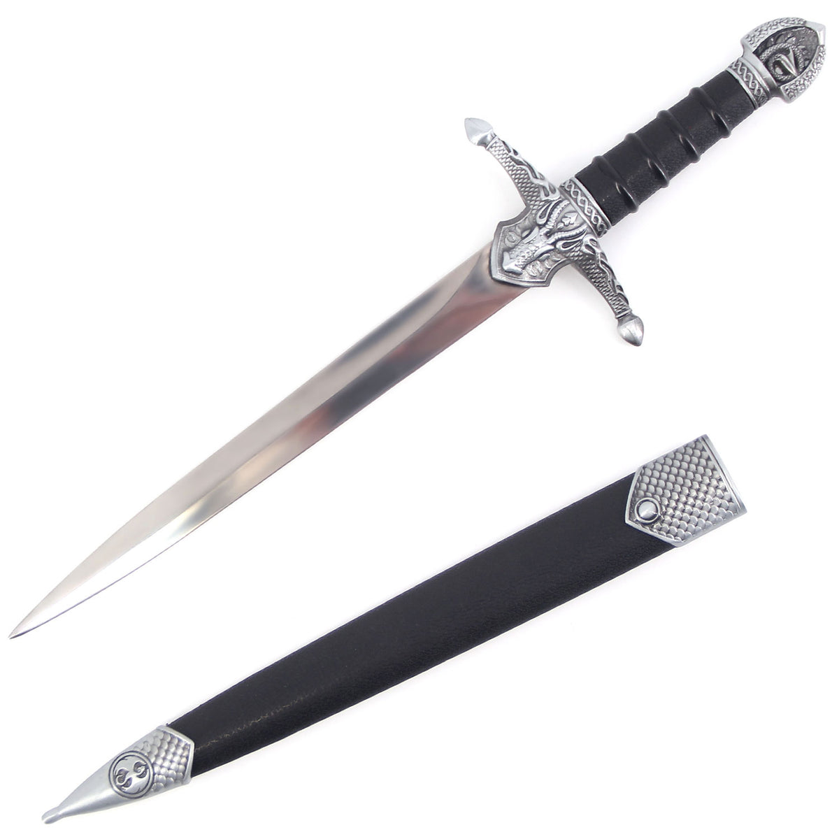 14.25 Inch Dragon Hilt Dagger with Scabbard - TOPHATTER'S ARMORY DEALS