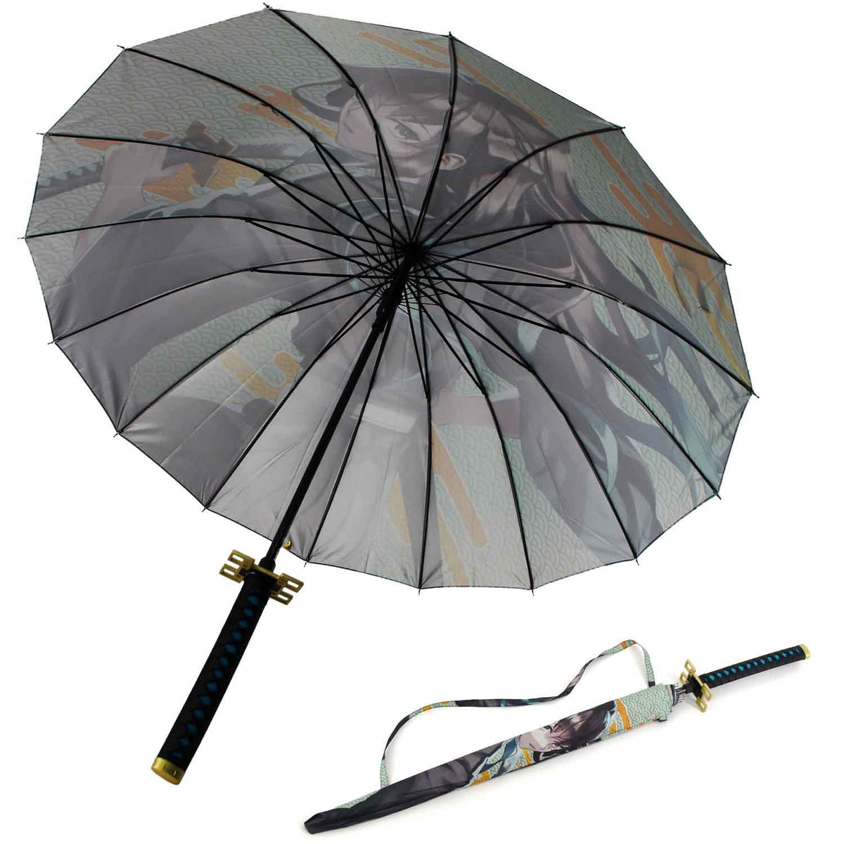 Tokitou Muichirou Anime Demon Slayer Cosplay Umbrella Automatic Folding - TOPHATTER'S ARMORY DEALS