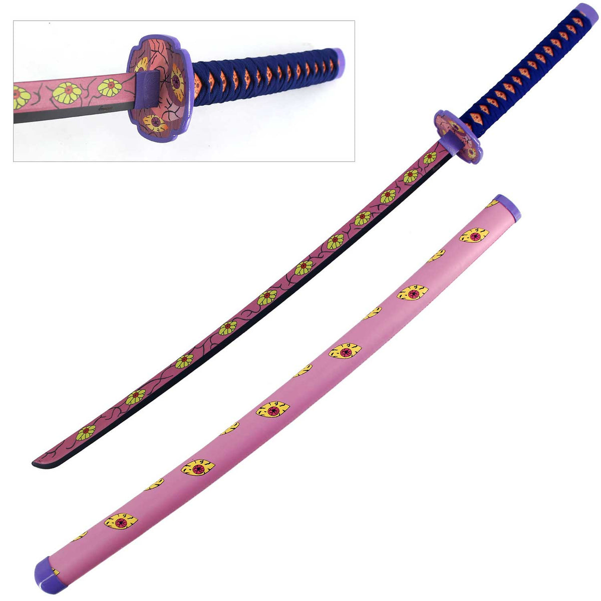 40" Steel Kokushibo Demon Eye Katana Anime Sword - TOPHATTER'S ARMORY DEALS