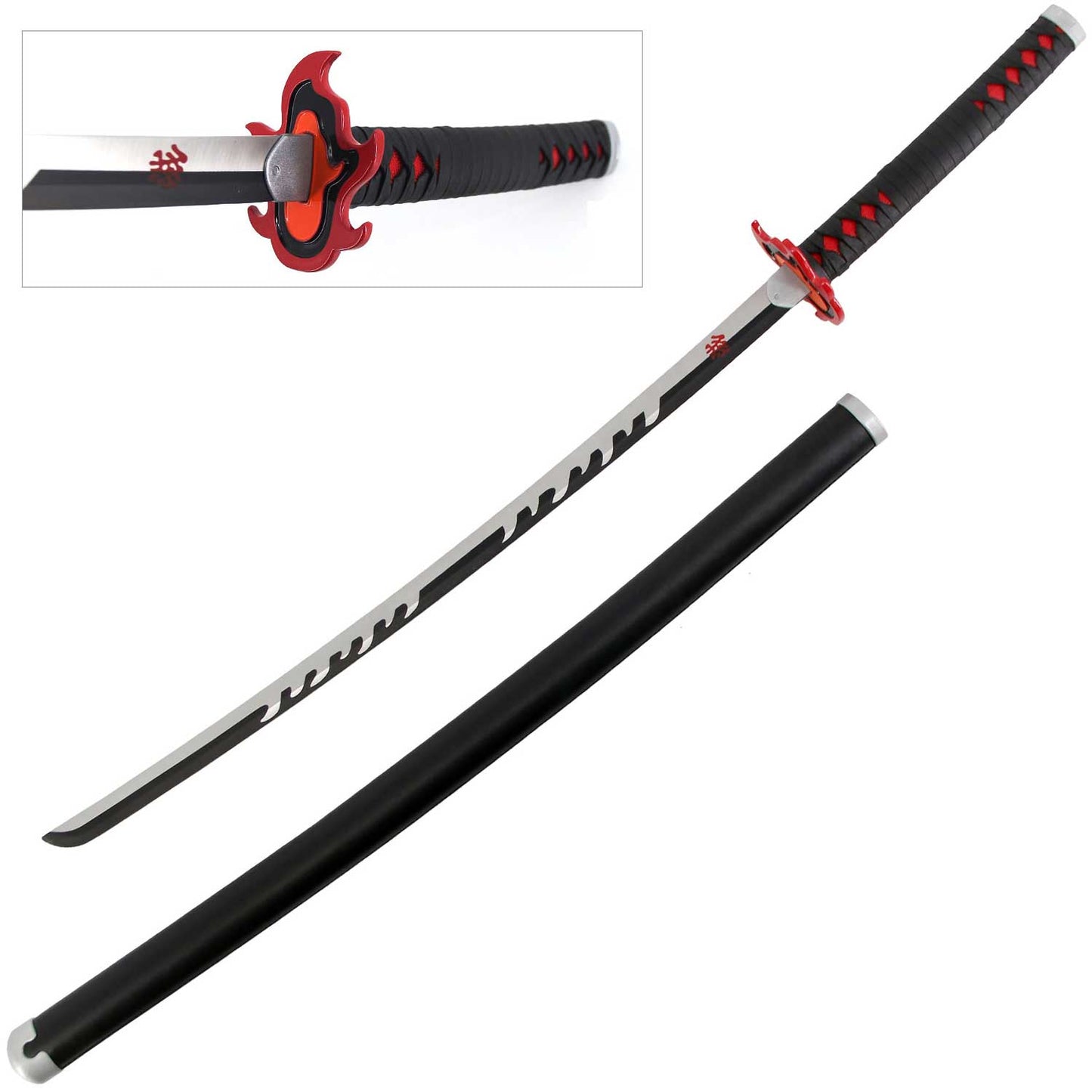 40" Steel Kamado Tanjirou Katana Sword Demon Killer Anime