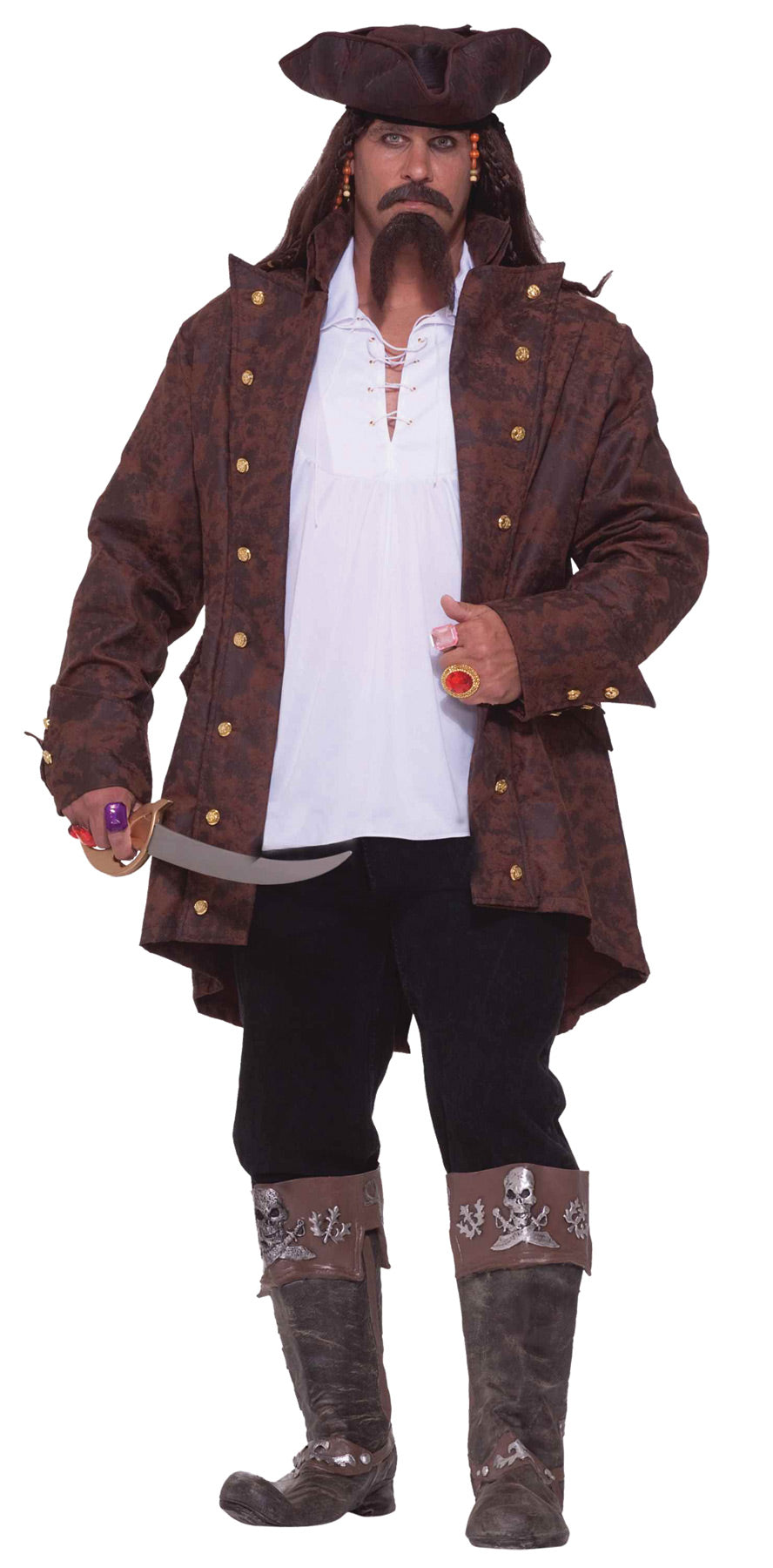 Men's Plus Size Pirate Captain Costume