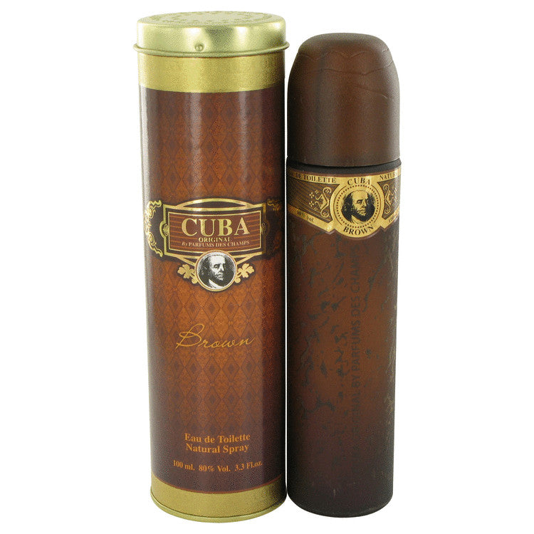 CUBA Brown by Fragluxe Eau De Toilette Spray 3.4 oz for Men