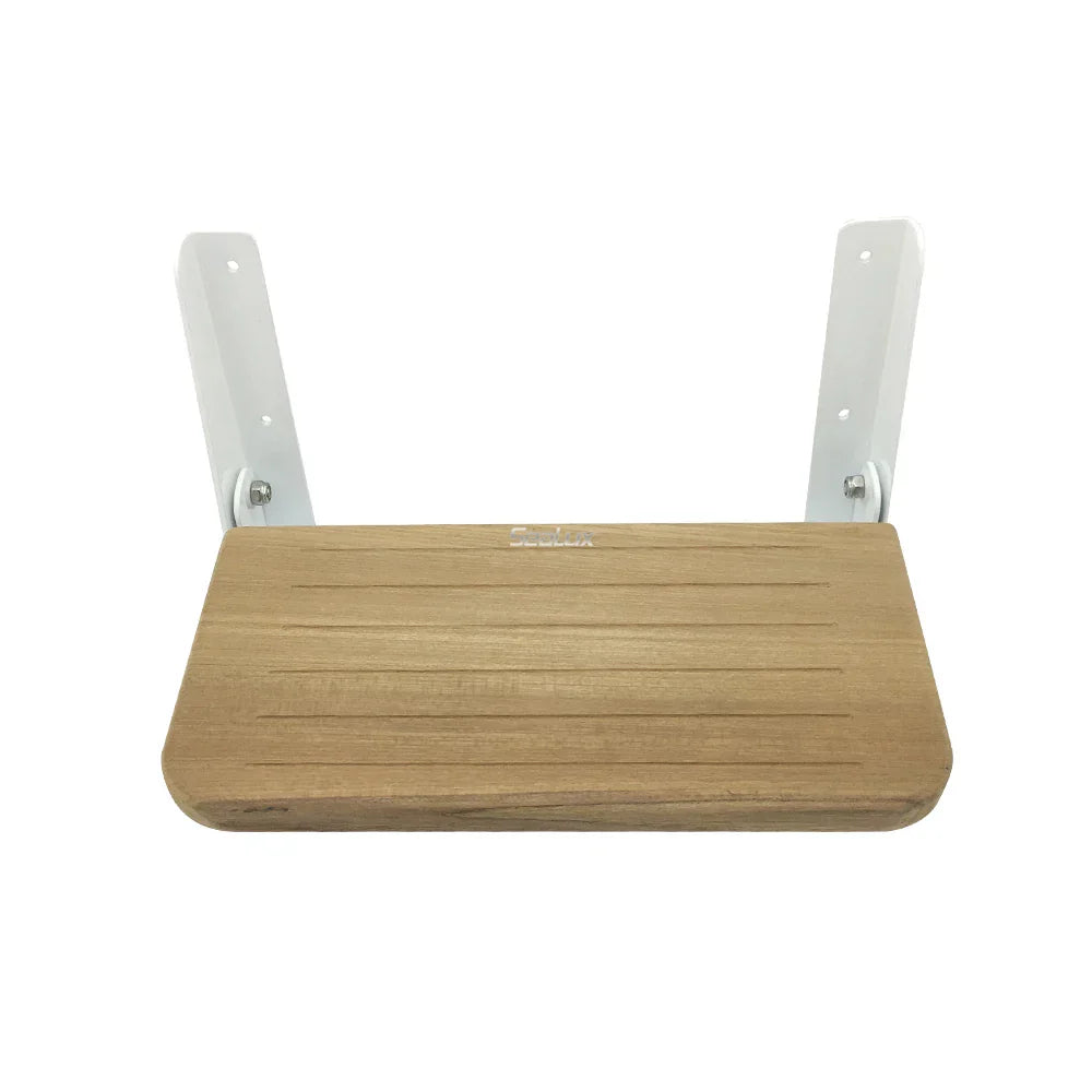 Fold-Up Footrest with Teak and Aluminum Hardware